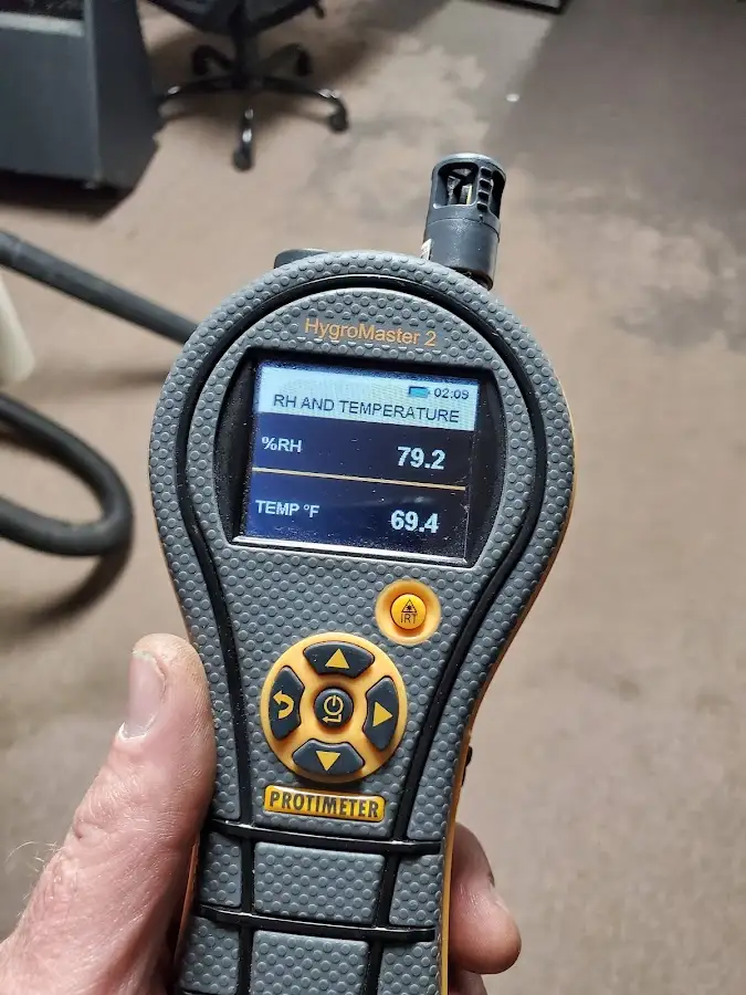 Moisture meter humidity assessment for Fire & Smoke Damage Restoration in Newton
